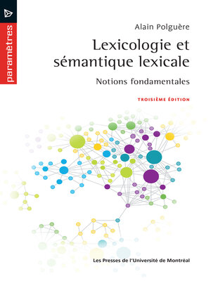 cover image of Lexicologie et sémantique lexicale